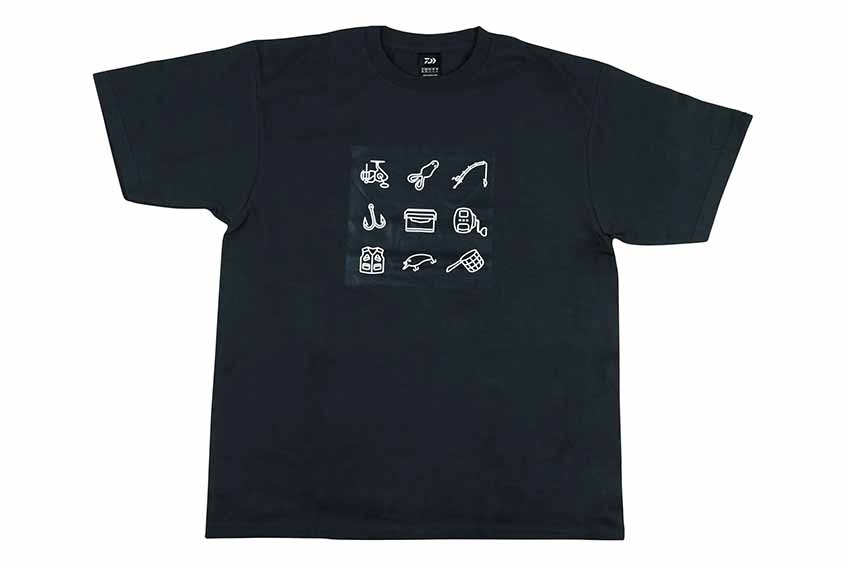 T-Shirt Print Smoke Black Daiwa