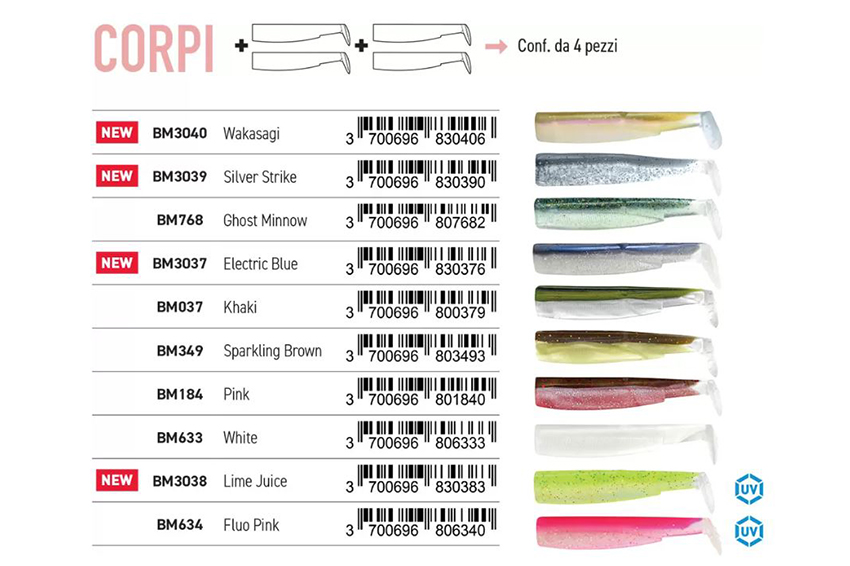 Fiiish Black Minnow Taglia 1/corpo ricambio